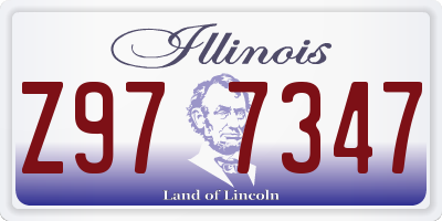 IL license plate Z977347