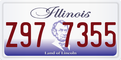 IL license plate Z977355