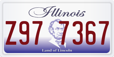 IL license plate Z977367