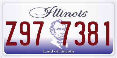 IL license plate Z977381