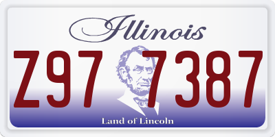 IL license plate Z977387
