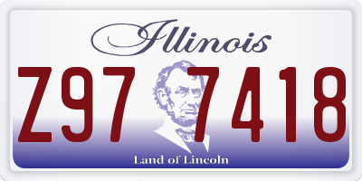 IL license plate Z977418