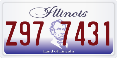 IL license plate Z977431
