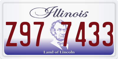 IL license plate Z977433