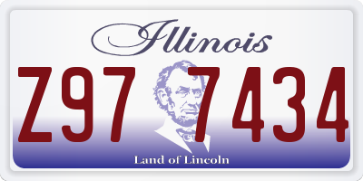IL license plate Z977434