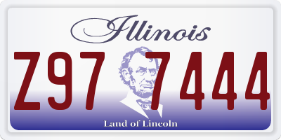 IL license plate Z977444