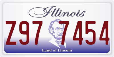 IL license plate Z977454
