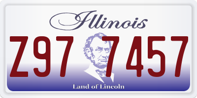 IL license plate Z977457