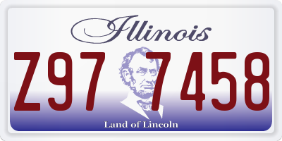 IL license plate Z977458