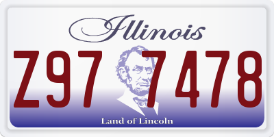 IL license plate Z977478