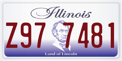 IL license plate Z977481
