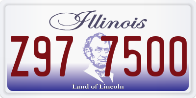 IL license plate Z977500