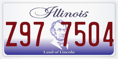 IL license plate Z977504