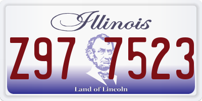 IL license plate Z977523