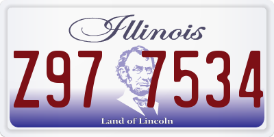 IL license plate Z977534