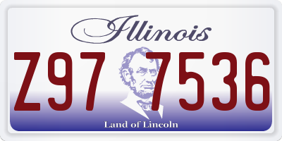 IL license plate Z977536