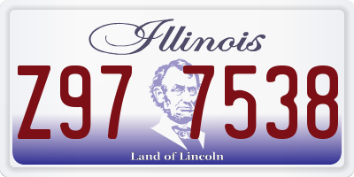 IL license plate Z977538