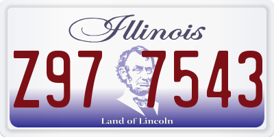 IL license plate Z977543