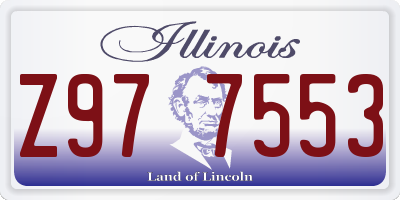IL license plate Z977553