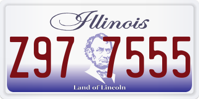 IL license plate Z977555