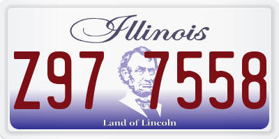 IL license plate Z977558