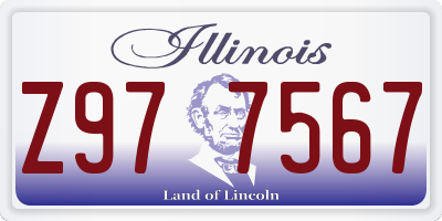 IL license plate Z977567