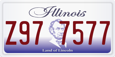 IL license plate Z977577