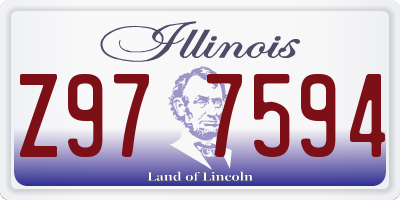IL license plate Z977594