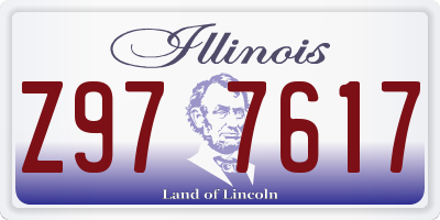 IL license plate Z977617
