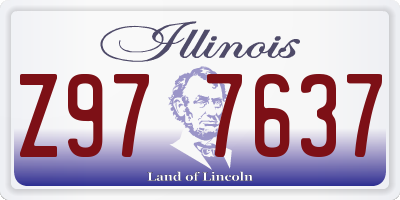IL license plate Z977637