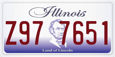 IL license plate Z977651