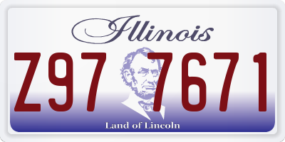 IL license plate Z977671