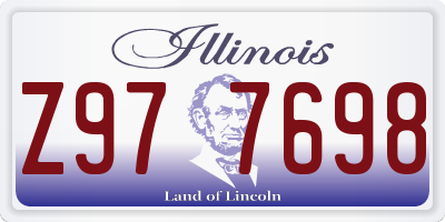 IL license plate Z977698