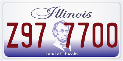 IL license plate Z977700
