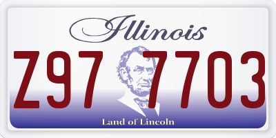 IL license plate Z977703