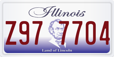 IL license plate Z977704