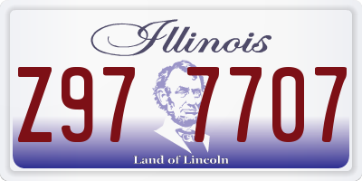 IL license plate Z977707