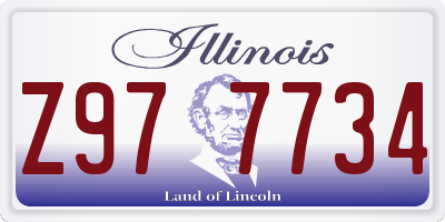IL license plate Z977734