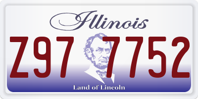 IL license plate Z977752