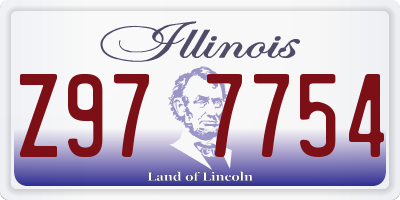 IL license plate Z977754