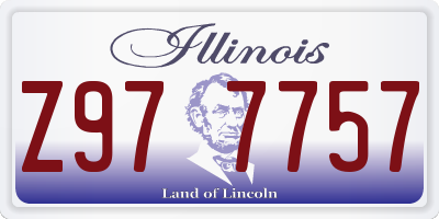 IL license plate Z977757