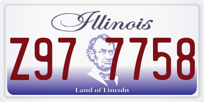 IL license plate Z977758