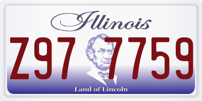 IL license plate Z977759