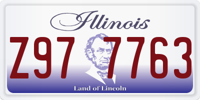 IL license plate Z977763