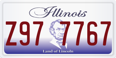 IL license plate Z977767