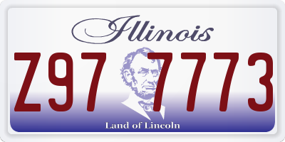 IL license plate Z977773