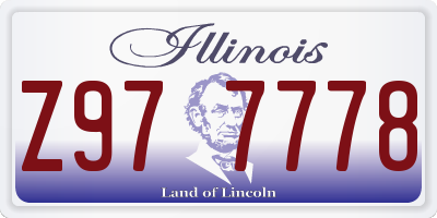 IL license plate Z977778