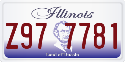 IL license plate Z977781