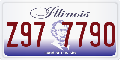 IL license plate Z977790