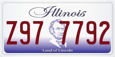 IL license plate Z977792